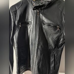 TTMM Men Leather Jacket With Shumei Silk Lining Size XL